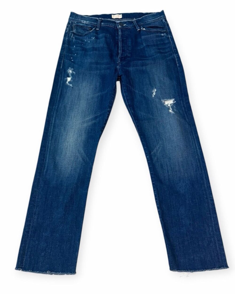 MOTHER The Double Fray Vagabond jeans in the "Take the Edge Off"